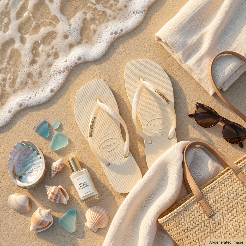 Havaianas SQUARE METALLIC LOGO flip flops / sandals
