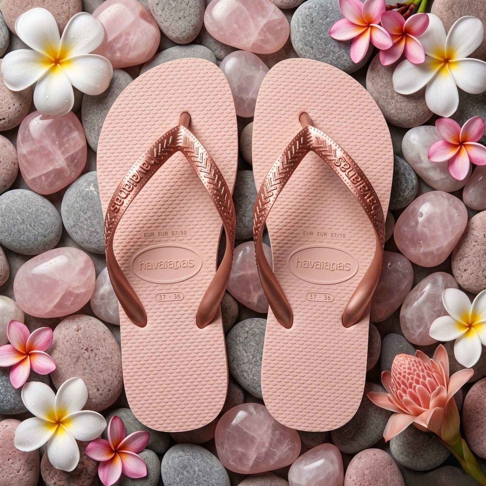 Havaianas TOP METALLIC flip flops / sandals